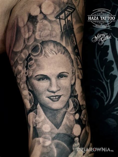 Tatuaż portret tatuaż Autor Studio Haza Tattoo dziarownia pl