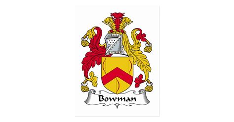 Bowman Family Crest Postcard | Zazzle.com