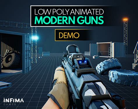 Demo Unreal Engine Low Poly Animated Modern Guns Pack Showcase By