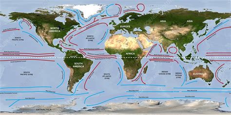 Global ocean currents, illustration - Stock Image - C049/6669 - Science Photo Library