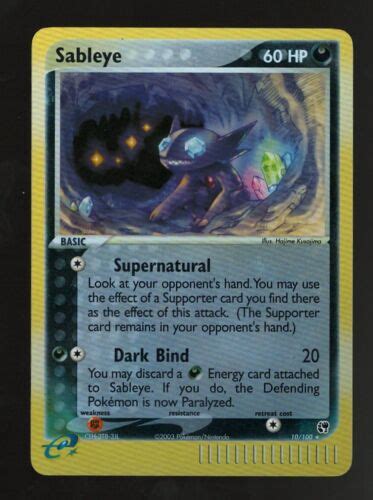 Sableye Reverse Holo Sandstorm Pokemon Nm Hp Rare Ebay