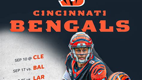 Get your downloadable Cincinnati Bengals 2023 schedule wallpaper