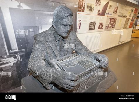 England, Buckinghamshire, Bletchley, Bletchley Park, Alan Turing Statue ...