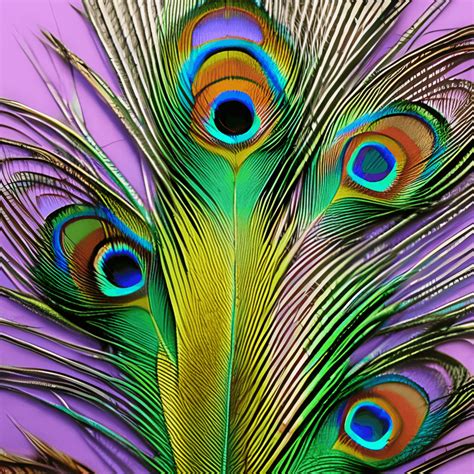 Rainbow Peacock Feather