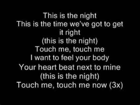 Touch Me lyrics | Touch me lyrics, Lyrics, Touch me