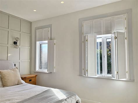 Solid Panel Window Shutters Hertfordshire | Feather & Grey Interiors