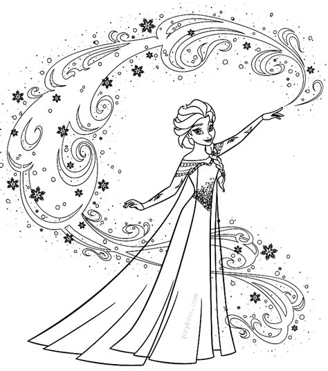 Elsa Magic Frozen Coloring Pages Coloriages Elsa Coloriages Pour My