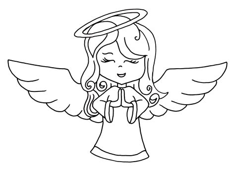 Dibujos De Angeles Para Colorear E Imprimir Gratis