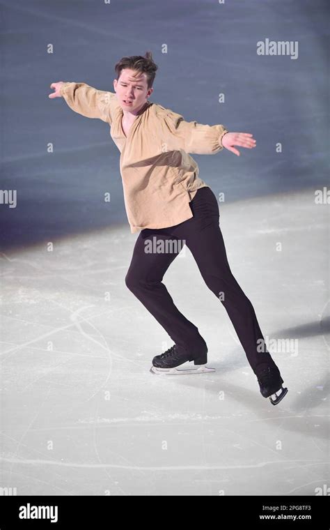 Moscow. Figure skater Andrei Mozalev performs at the 'Russian Challenge ...