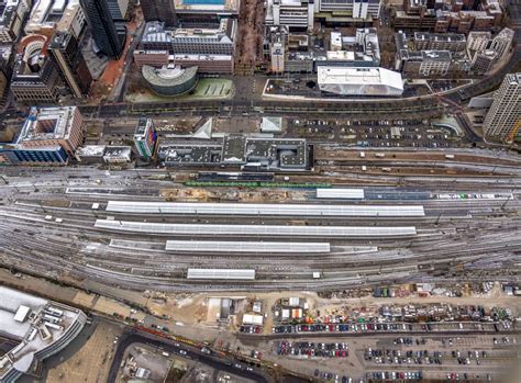 Dortmund Von Oben Hauptbahnhof Der Deutschen Bahn In Dortmund Im