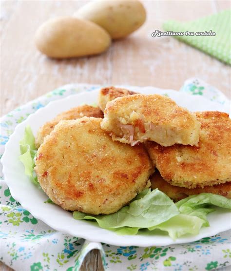 Medaglioni Di Patate Con Prosciutto Cotto In Padella