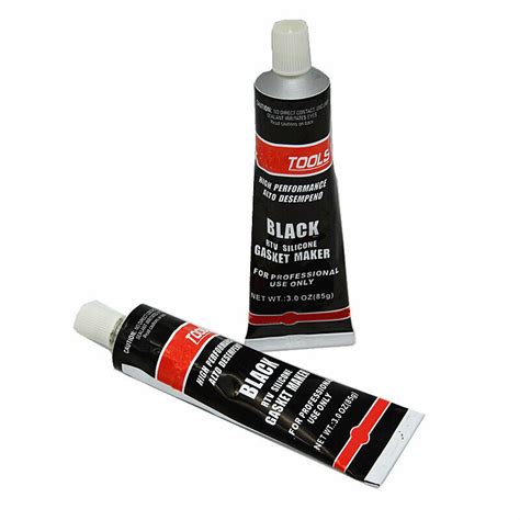 2 Pcs High Temp Safe Silicone Sealant Adhesive Black Glue Car Metal ...