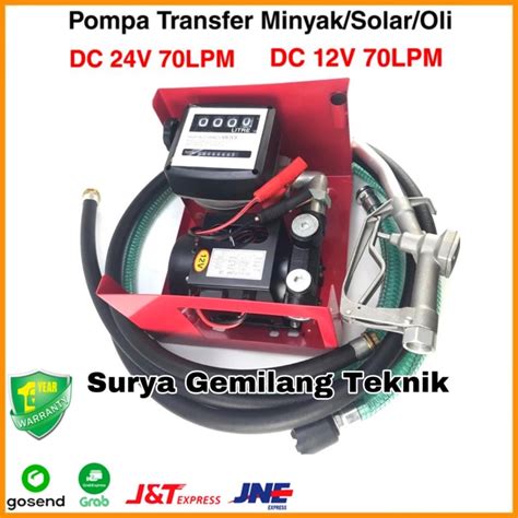 Jual Paket Flowmeter Pompa Transfer Bbm Solar Minyak Dc 12v 24v