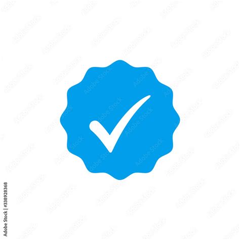 Blue Check Mark Icon Vector Design Profile Verified Badge Vector De