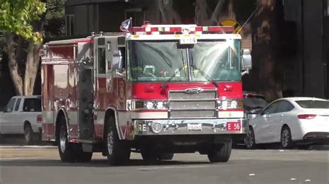 Old Engine Fremont Fire Dept Battalion 6 And Engine 56 Responding