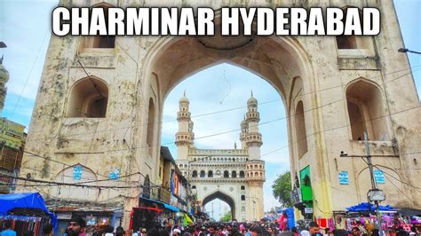 Charminar Hyderabad Street Shopping In Charminar Mecca Masjid