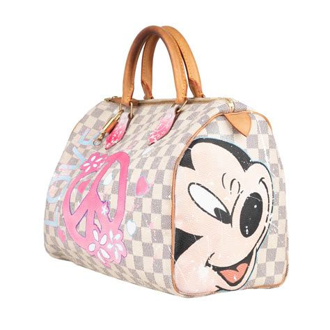 Handbag Louis Vuitton Speedy 30 Customized Minnie Mickey By PatBo