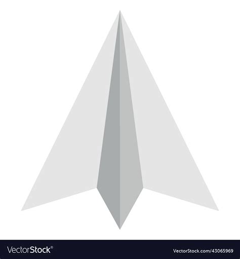 Top angled paper airplane flat Royalty Free Vector Image