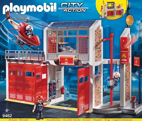 Caserne De Pompiers Et H Licopt Re Playmobil City Action