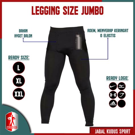 Jual Leging Pria Sport Jumbo Celana Legging Lejing Olahraga Indoor