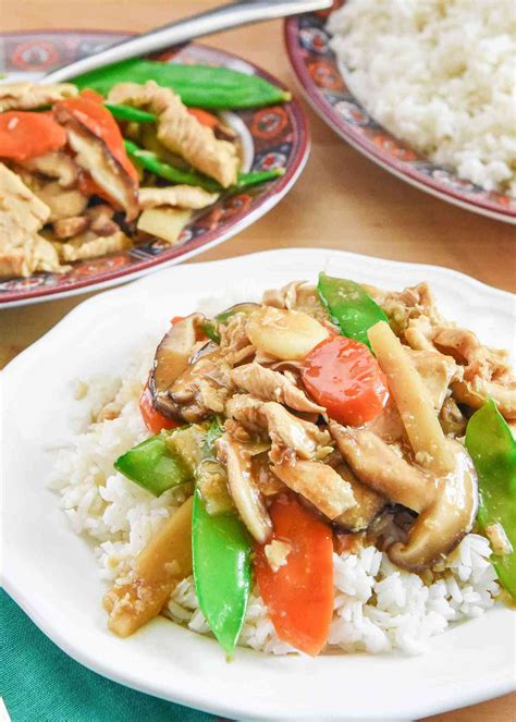 moo goo gai pan chinese chicken  mushroom stir fry recipe