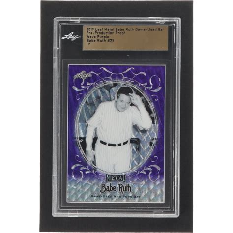 Babe Ruth Leaf Metal Babe Ruth Collection Game Used Wave Purple