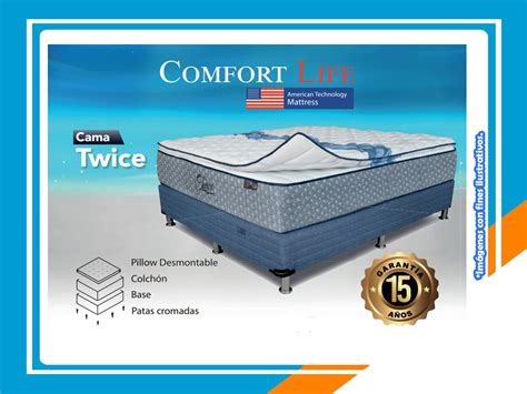 Twice Camas Comfort Life El Ahorron De Distribuidora Gabriela