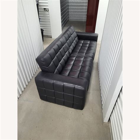 IKEA Black Leather Futon - AptDeco