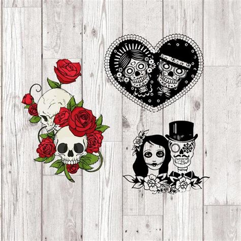 Skull Couple Svg Skull Svg Bundle Skull Love Svg Gothic Etsy