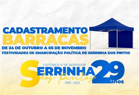 Notícia Cadastramento Barracas Festa De Emancipação Politica