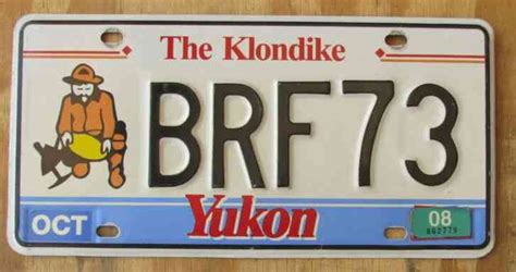 Yukon Territory Miner License Plate 2008 Brf73