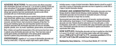 Acclean Chlorhexidine Gluconate Oral Rinse Henry Schein Inc