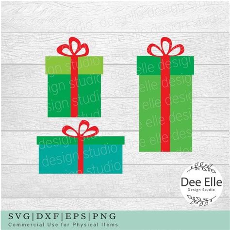 Present Svg Bundle Gift Box Svg Christmas Present Svg Bundle