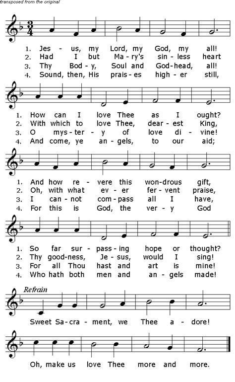 13 Jesus My Lord My God My All Sheet Music Free Ideas In 2021 · Music Note Download