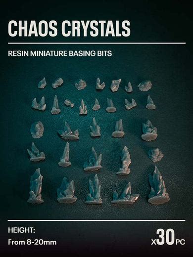 30x Resin Models Chaos Crystals Epic Basing