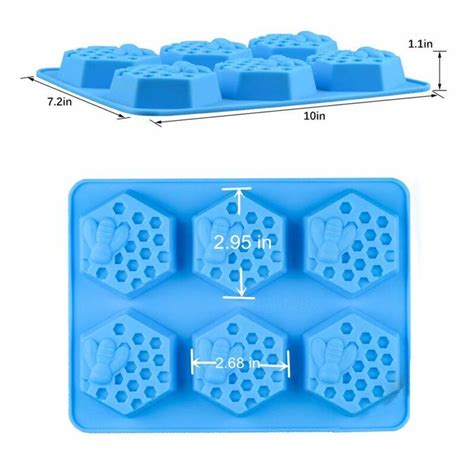 3D Bee Honeycomb Soap Molds Hexagon JINDEAL INC