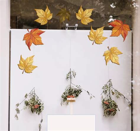 Pack Of 9 Autumn Leaves Wall Decal Tenstickers