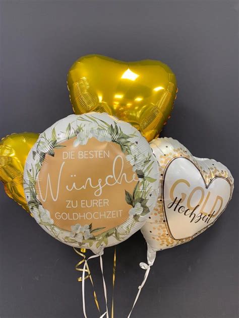 W Nsche Zur Goldhochzeit Ballon Und Dekoballons Der