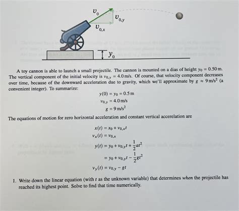 Solved A toy cannon is able to launch a small projectile. | Chegg.com