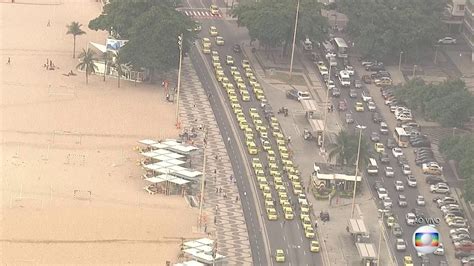 Taxistas fazem protesto em vários pontos do Rio Bom Dia Rio G1