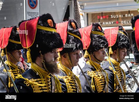 Royal Dutch Hussars Marching At The Parade On The Veterans Day