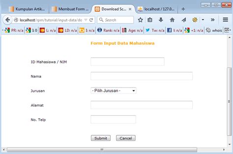 Cara Membuat Form Input Data Dengan Html Yuk Belajar Cara Membuat