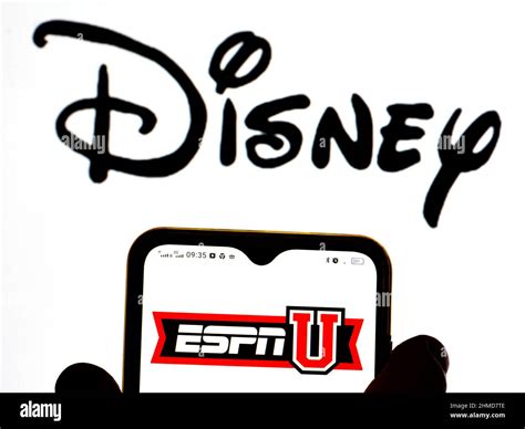 In this photo illustration, the ESPN U logo is displayed on a ...