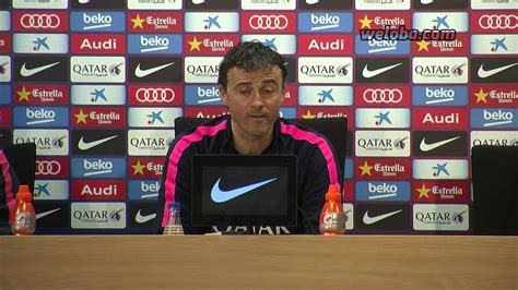 Roda De Premsa Luis Enrique Mart Nez Pr Via Fcbarcelona Rayo Youtube