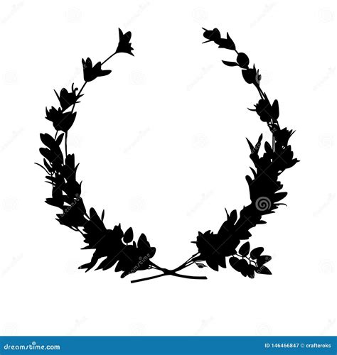 Laurel Wreath Vector Eps Hand Drawn Vector Eps Logo Icon