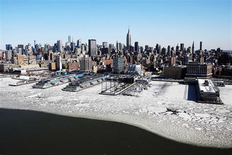 See An Aerial View Of Frozen New York City Time