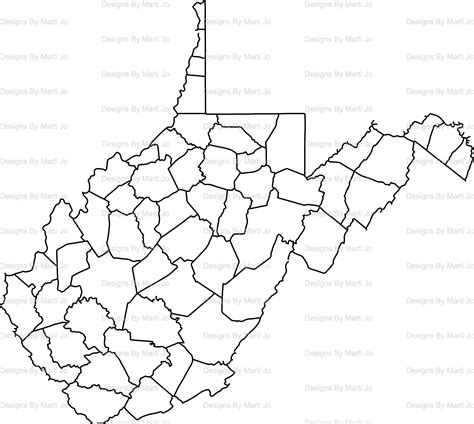Printable West Virginia Map | Printable WV County Map | Digital