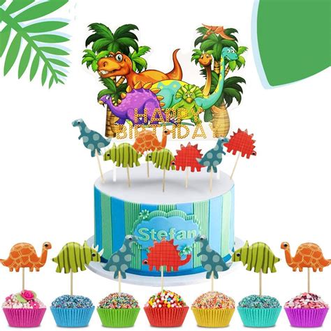 Buy Izoel 73pcs Dinosaur Cake Toppers For Boys Dinosaur Cake Decorations Birthday Happy