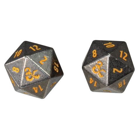 Dandd Heavy Metal Realmspace D20 Dice Set