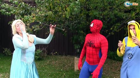 Frozen Elsa Spiderman Elsa Loses Her Nose Princess Anna Joker